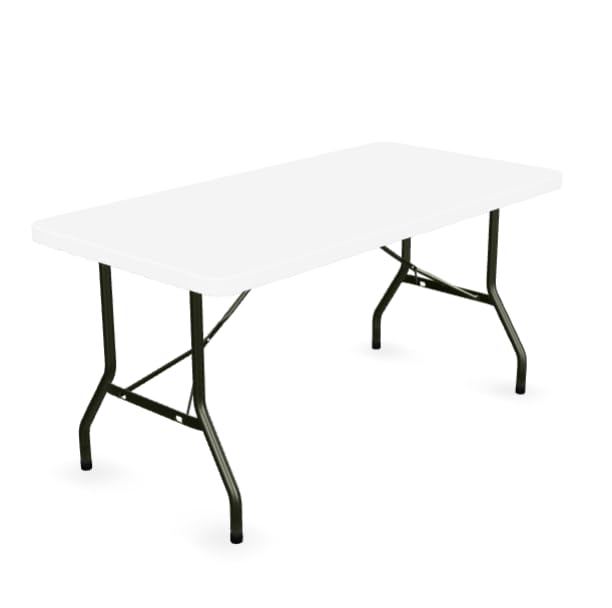 White Plastic Folding Table 30 x 60 Inch B262
