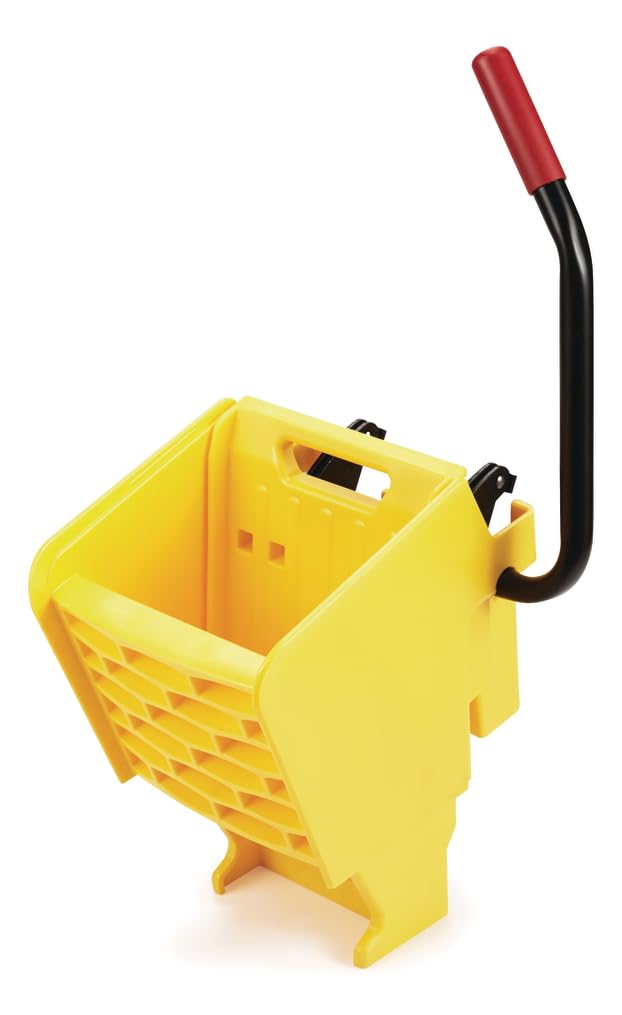 26 Qt. Side-Press Mop Bucket and Wringer Combo on Wheels, Yellow Y711