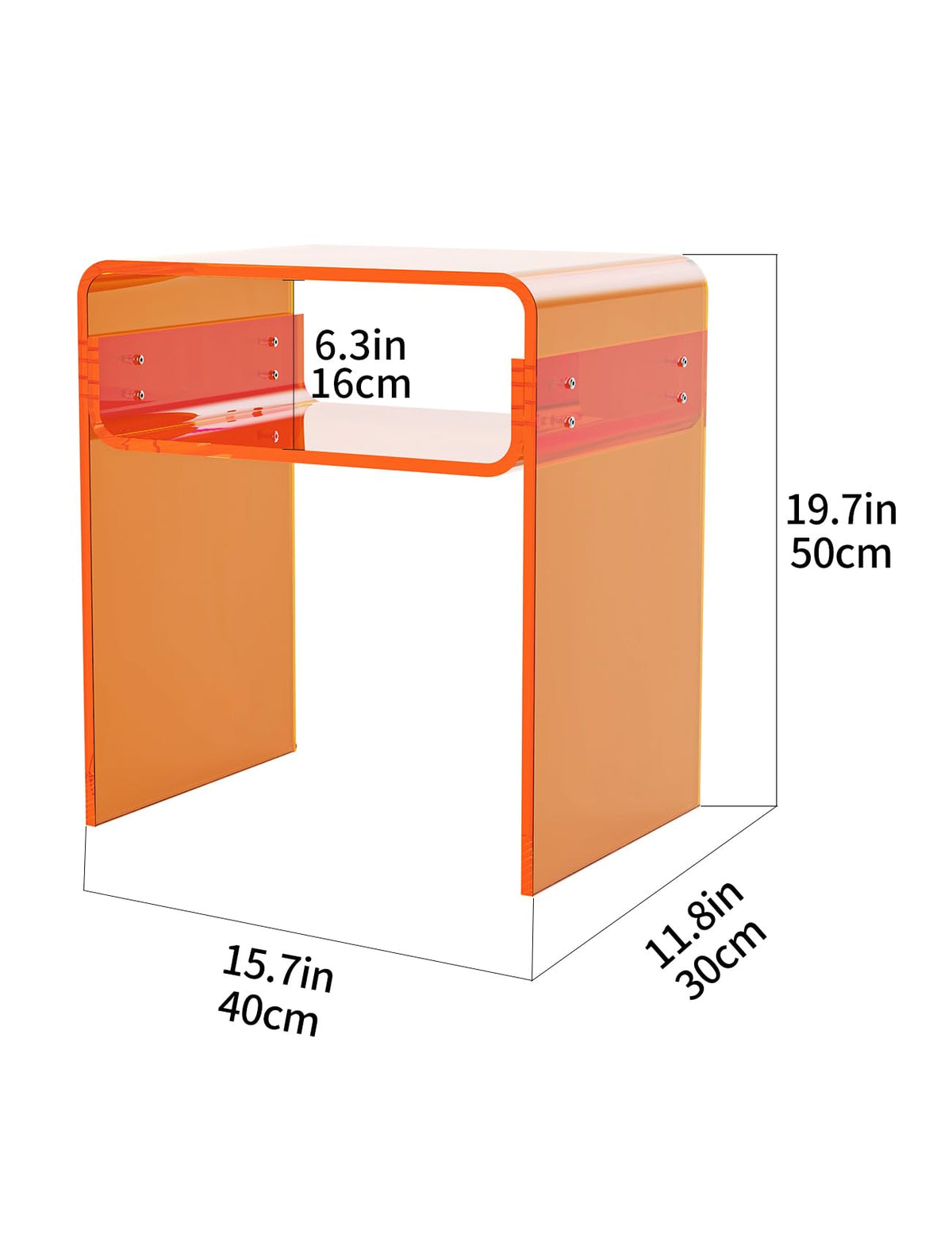Clear Acrylic 2-Tier End Table I458550