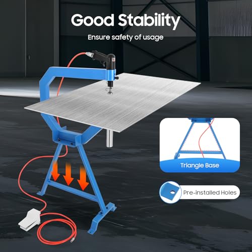 Pneumatic Planishing Hammer Set with Cast-Iron Stand and Foot Pedal R668