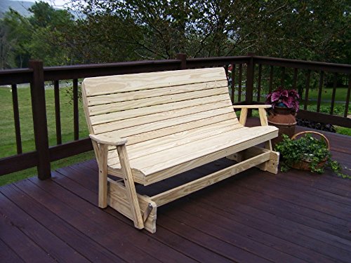 5' Pine Patio Glider Bench Q9008