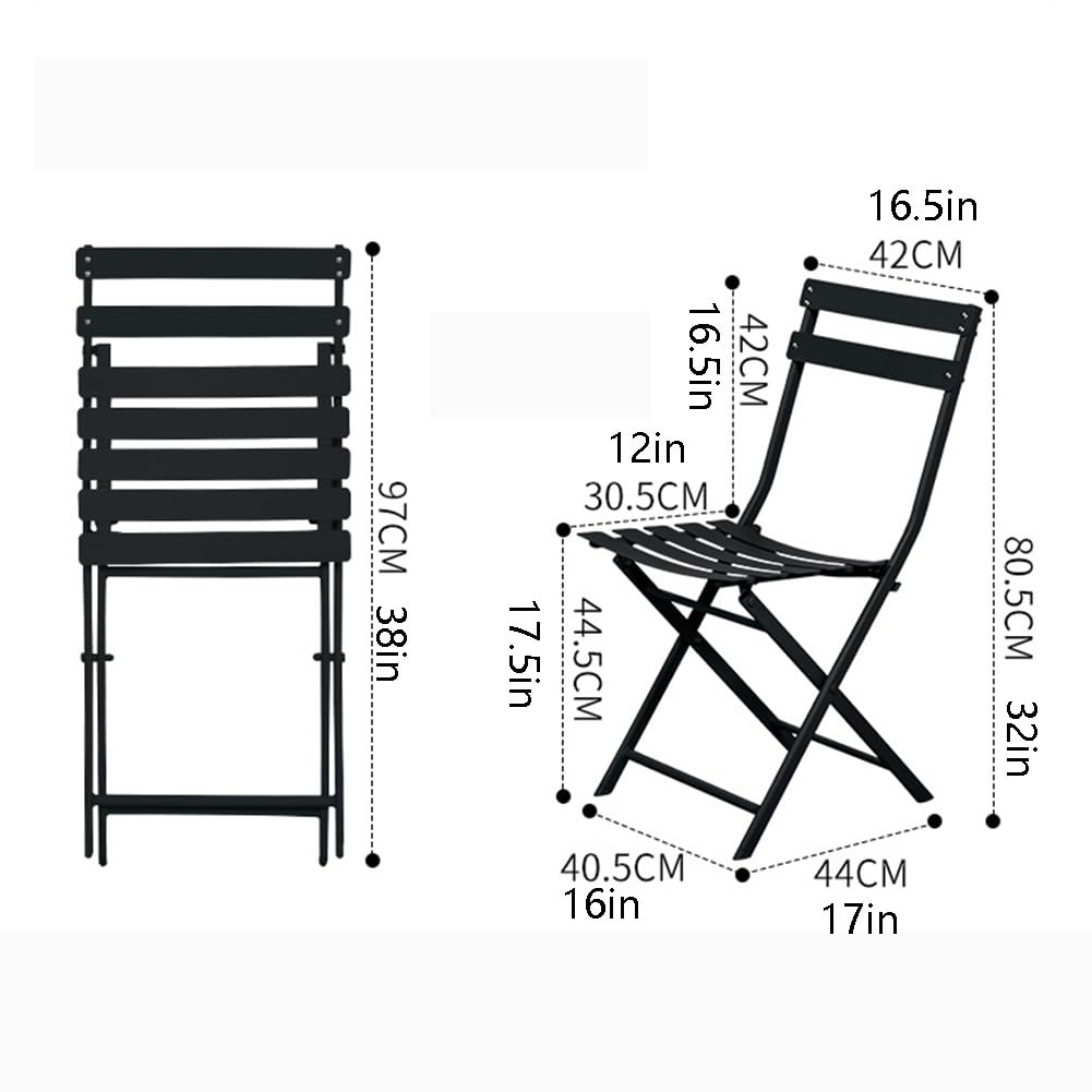 18 Inch Folding Bar Stool with Backrest Black V126
