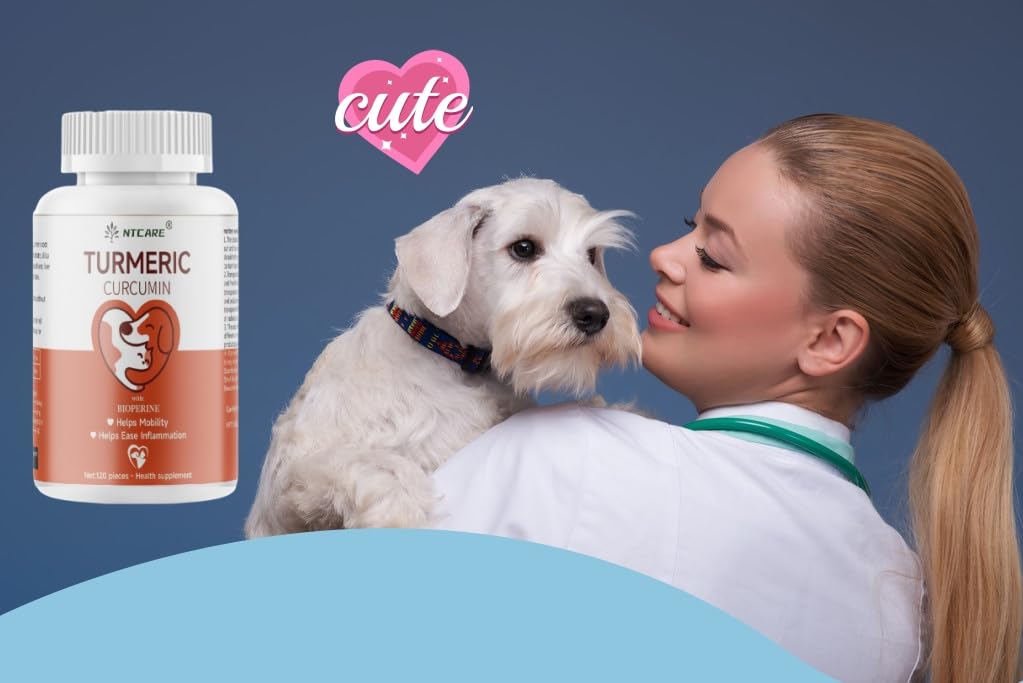 120 Chewable Tablets Turmeric Curcumin Dog Joint Support K3615
