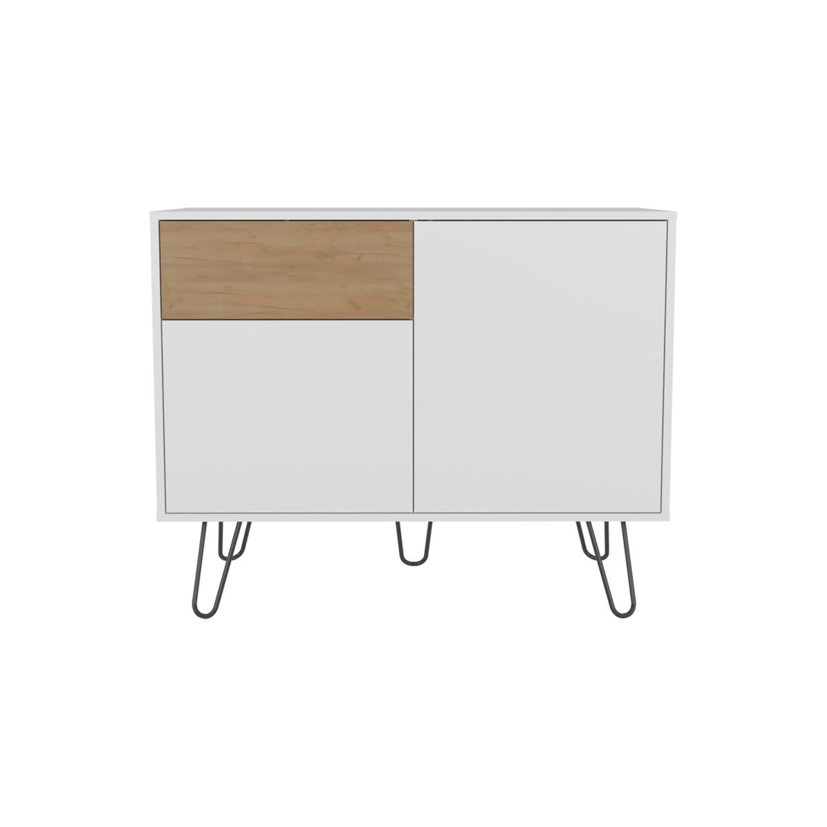 39" Wide Console Table with Two Cabinets, One Drawer and Four Shelves Q552610