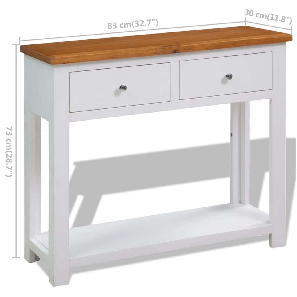 Solid Oak Wood Console Table Z110