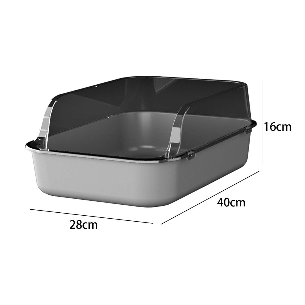Open Top Sifting Litter Box Gray Q4820