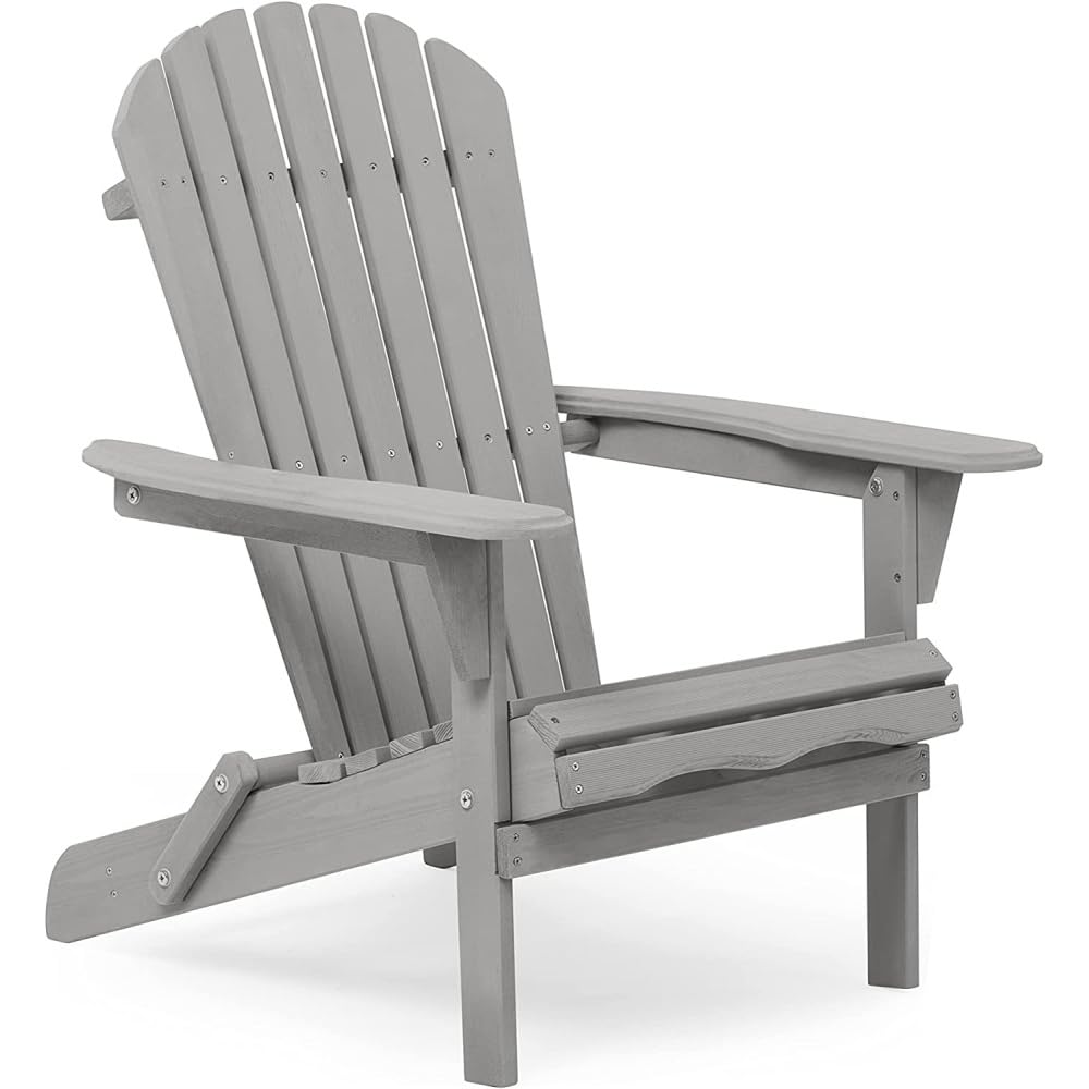 Wooden Folding Adirondack Chair Set of 2 Solid Cedar B774514