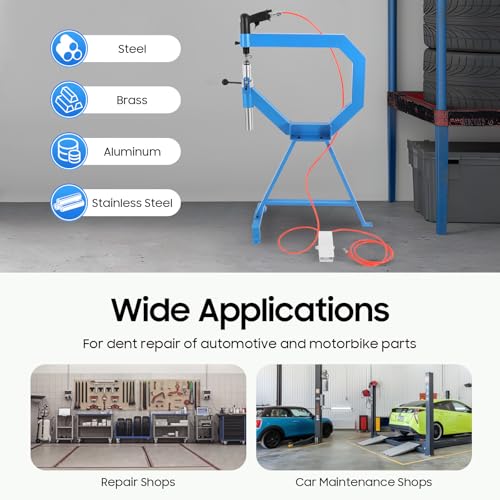 Pneumatic Planishing Hammer Set with Cast-Iron Stand and Foot Pedal R668