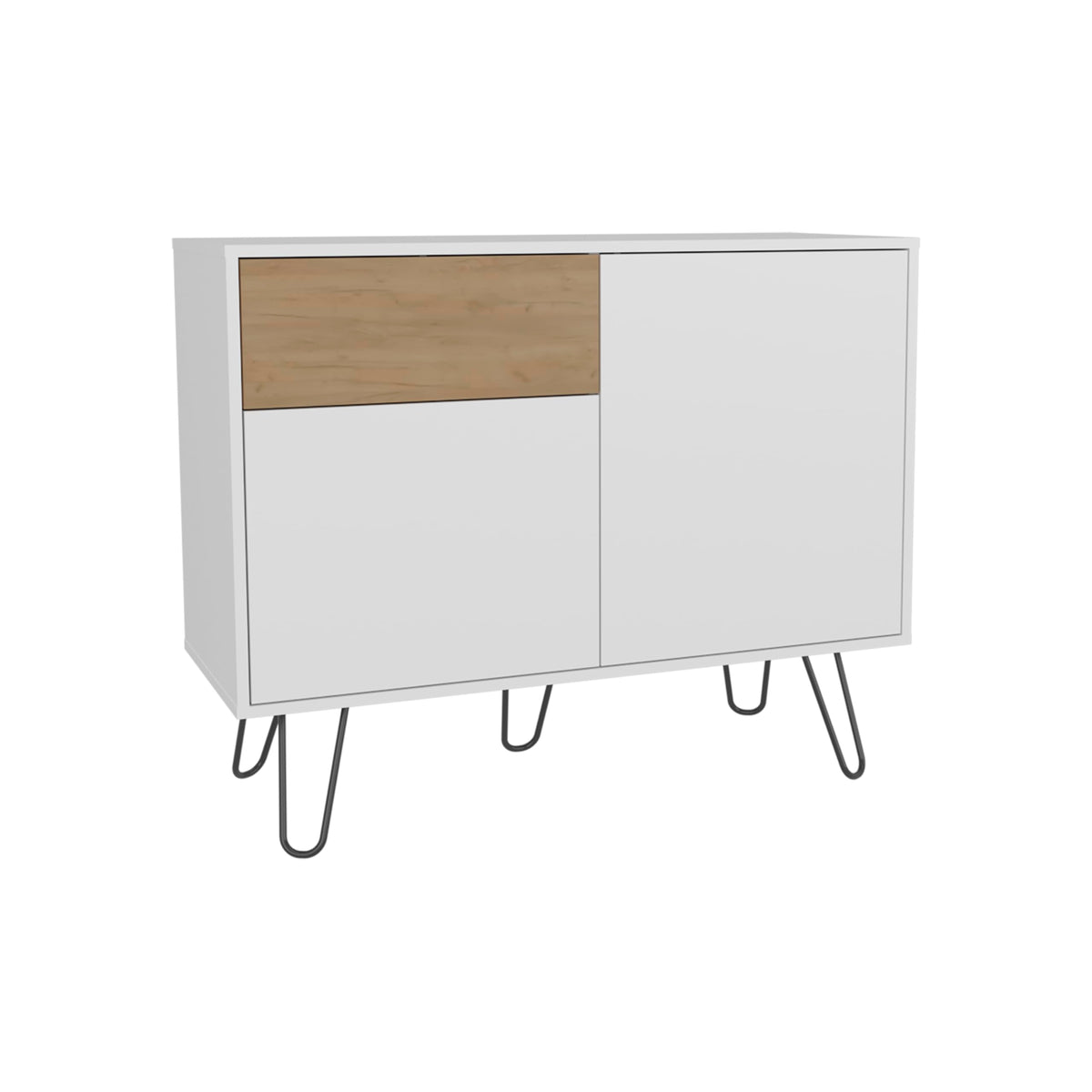 39" Wide Console Table with Two Cabinets, One Drawer and Four Shelves Q552610