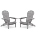 Wooden Folding Adirondack Chair Set of 2 Solid Cedar B774514