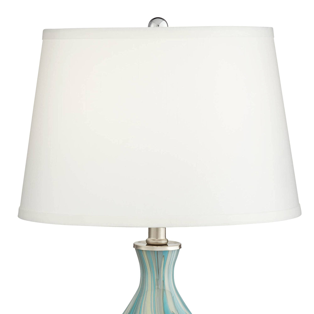 22" High Blue Gray Art Glass Table Lamp C184574