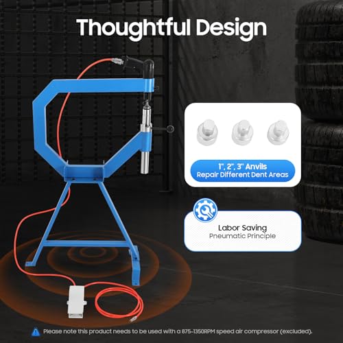 Pneumatic Planishing Hammer Set with Cast-Iron Stand and Foot Pedal R668