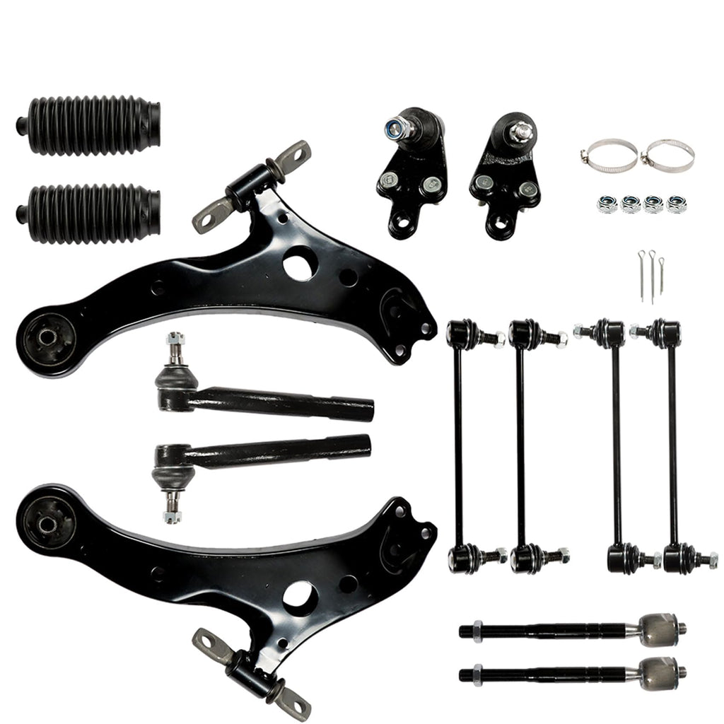 14Pc Front Suspension Kit Control Arms D206