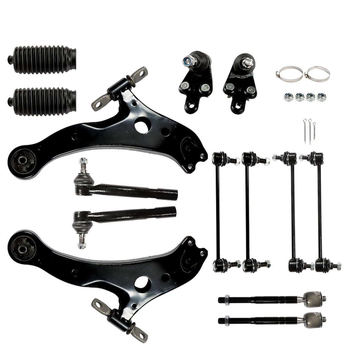 14Pc Front Suspension Kit Control Arms D206