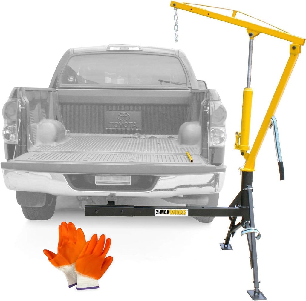 1000 lb Capacity Hydraulic Swivel Hitch Mount Truck Crane Q4382