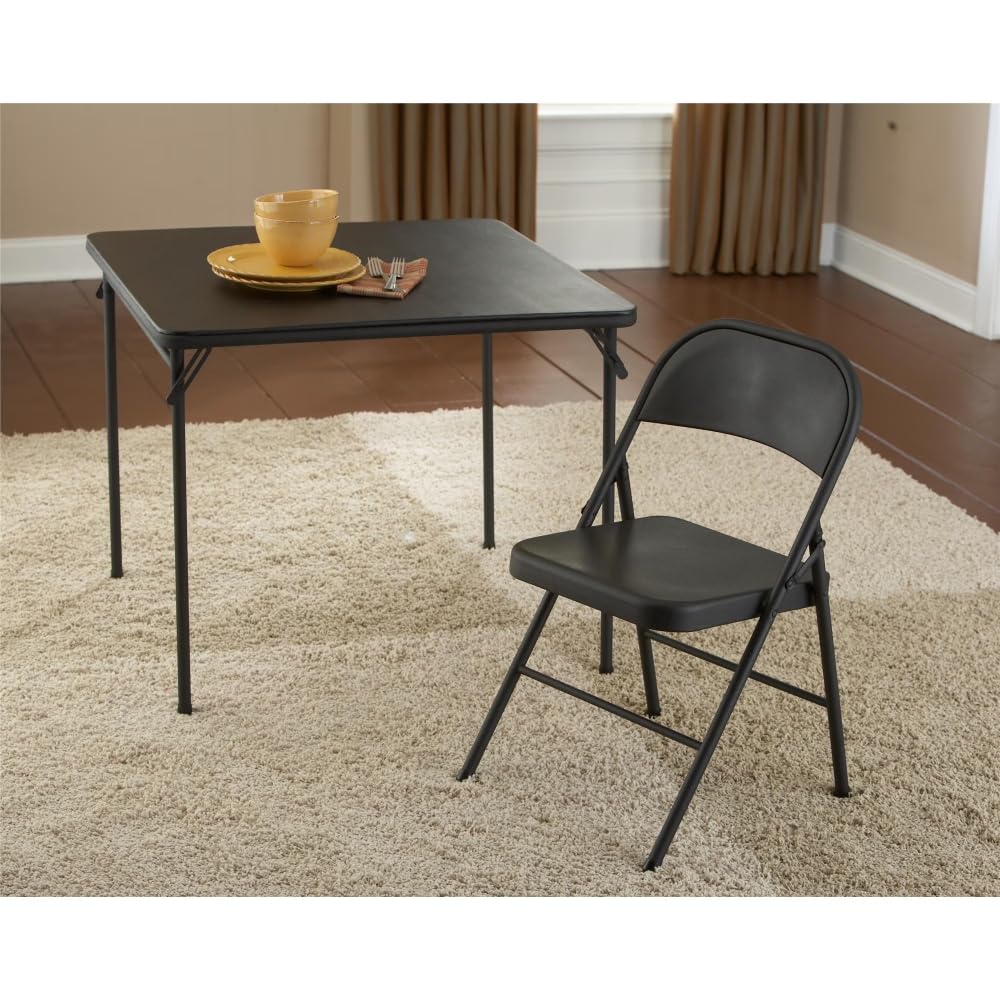 Steel Folding Chair 4 Pack Black I875