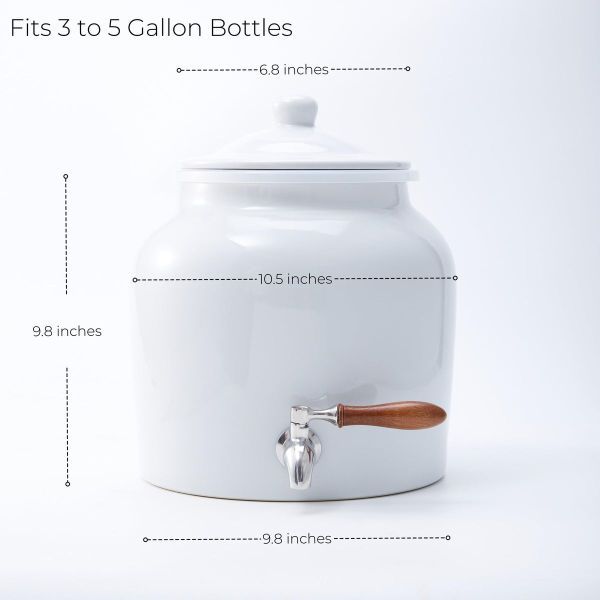 Ceramic Water Dispenser with Stainless Steel Faucet J85825