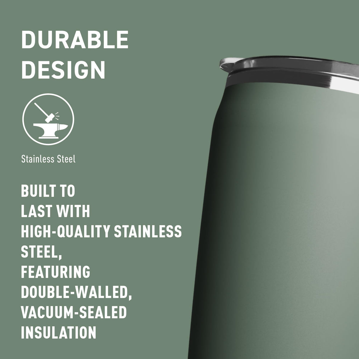20 oz Stainless Steel Double-wall Vacuum-insulated Coffee Mug X65819