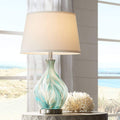 22" High Blue Gray Art Glass Table Lamp C184574