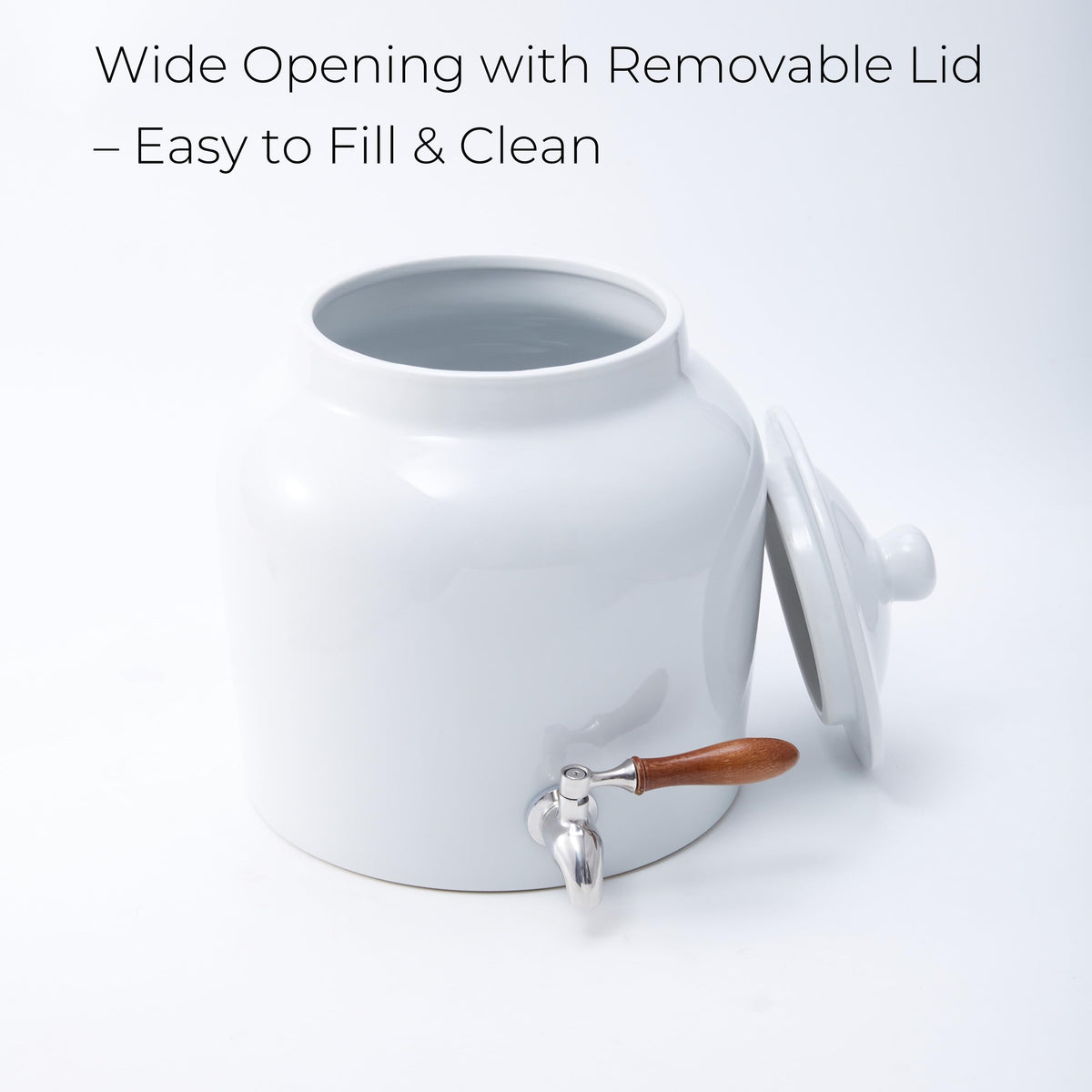 Ceramic Water Dispenser with Stainless Steel Faucet J85825