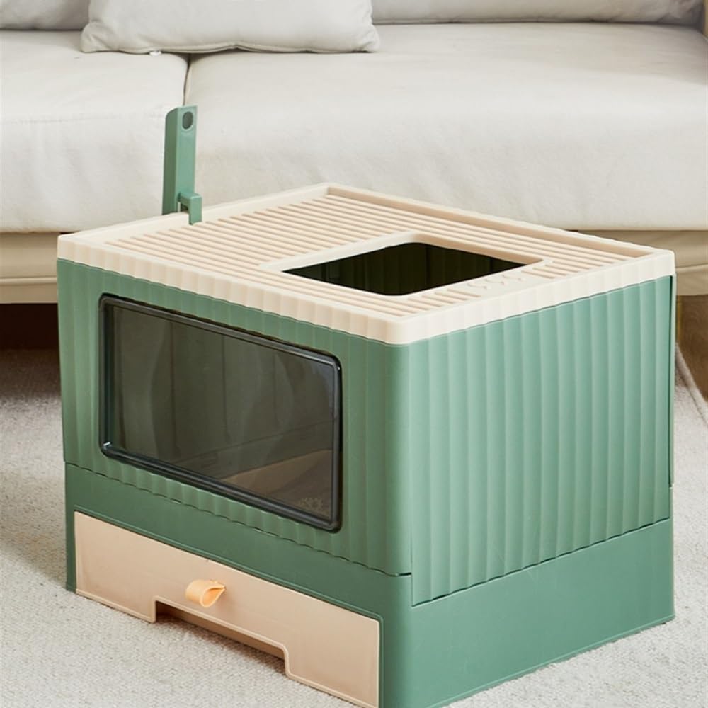 Foldable Top Entry Cat Litter Box with Lid W863