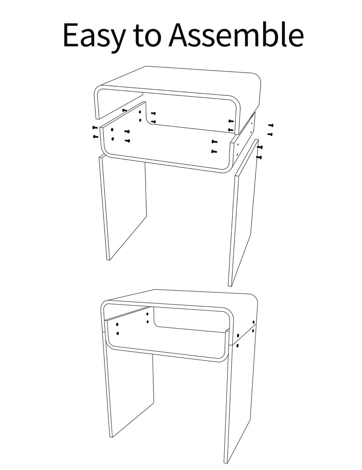 Clear Acrylic 2-Tier End Table I458550