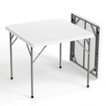 White 34 inch Folding Card Table U303991