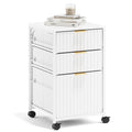 White 3 Drawer Rolling File Cabinet J32264