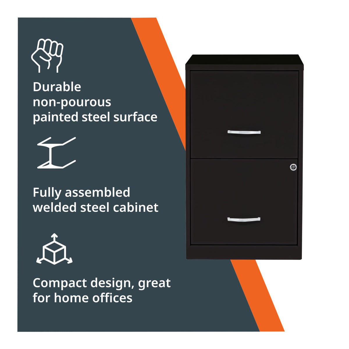 2 Drawer Locking Steel Filing Cabinet Z75489