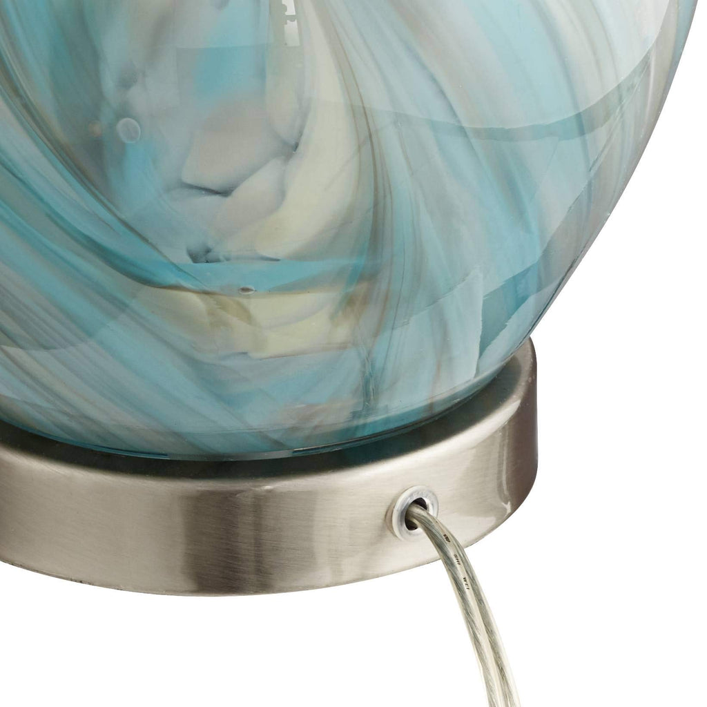22" High Blue Gray Art Glass Table Lamp C184574