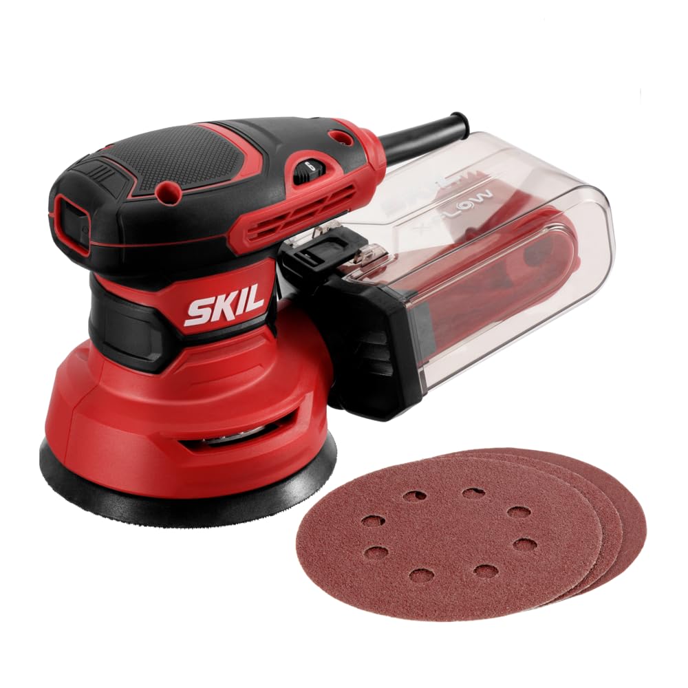 5” Random Orbital Sander with Cyclonic Dust Box & 3pc Sanding Sheet S560386