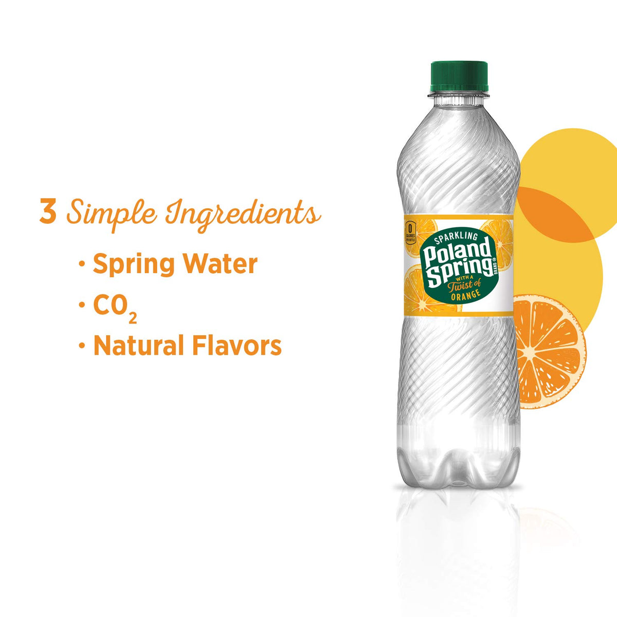 Sparkling Water Orange 16.9 oz Bottles Pack of 8 R854