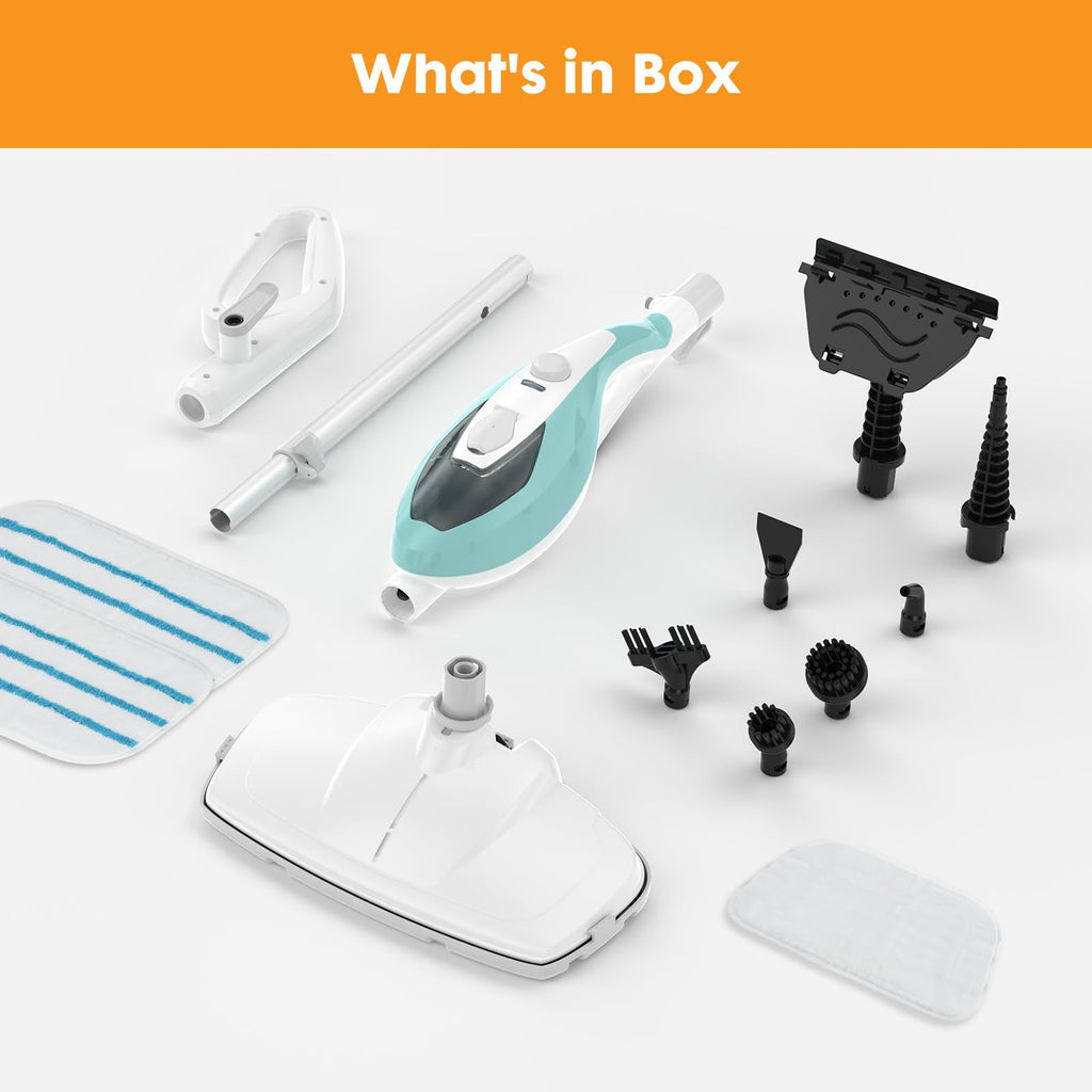 14-in-1 Steam Mop Detachable Handheld Steam Cleaner with 2 Washable Pads Y265671