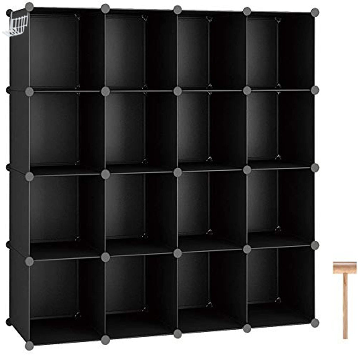 16 Cube Black Storage Organizer V9906
