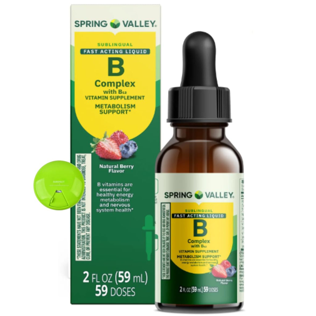 Liquid B-Complex with B12 Sublingual Berry Flavor 2 fl oz D112