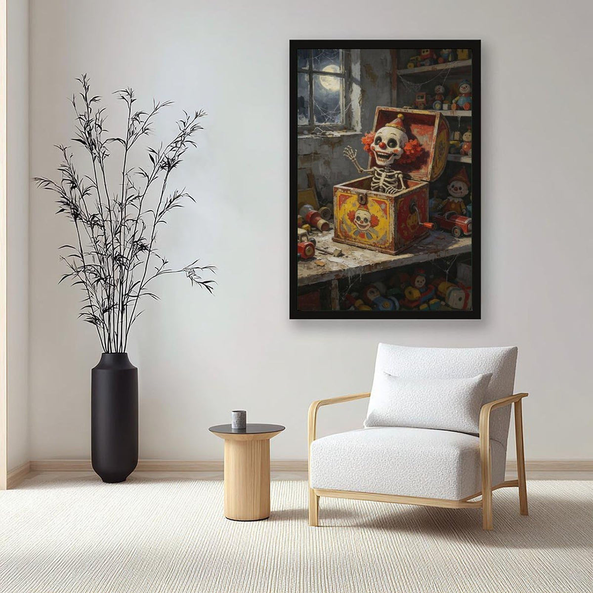 Canvas Wall Art Oil Painting Poster Print with Black Frame 24" L X 36" W W56758