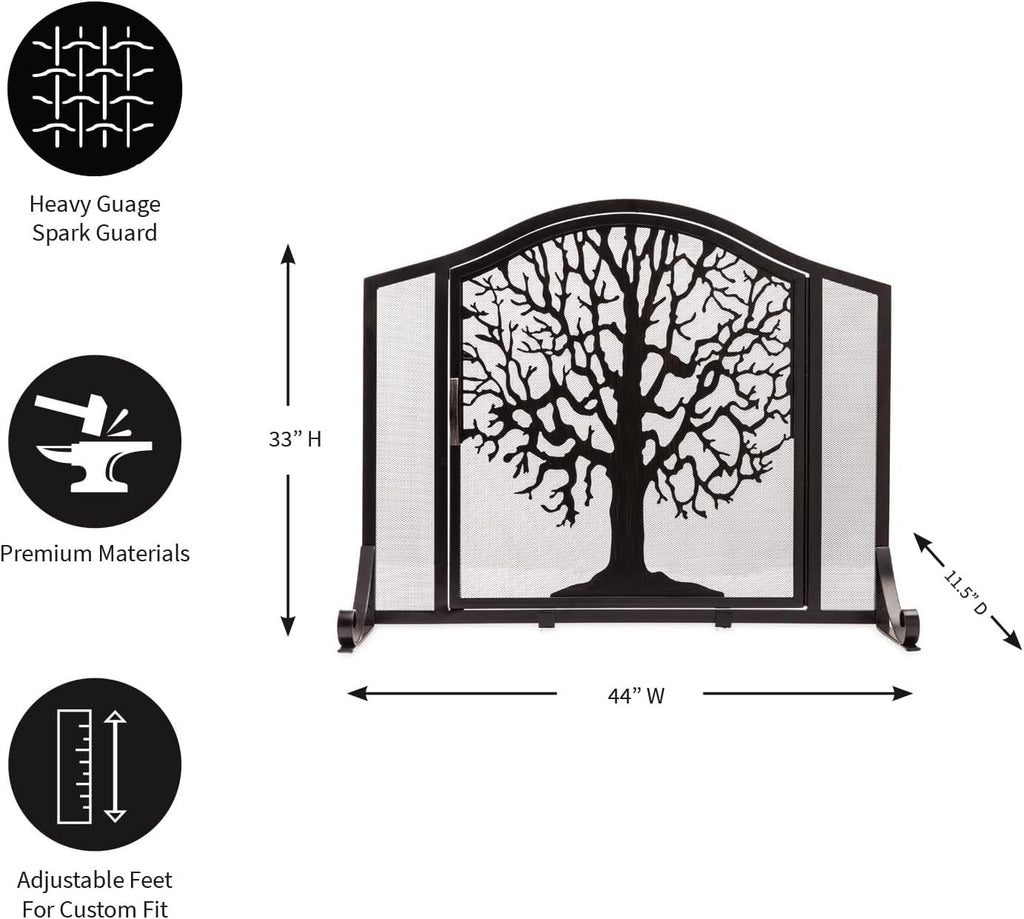 Black Metal Fireplace Screen S57279