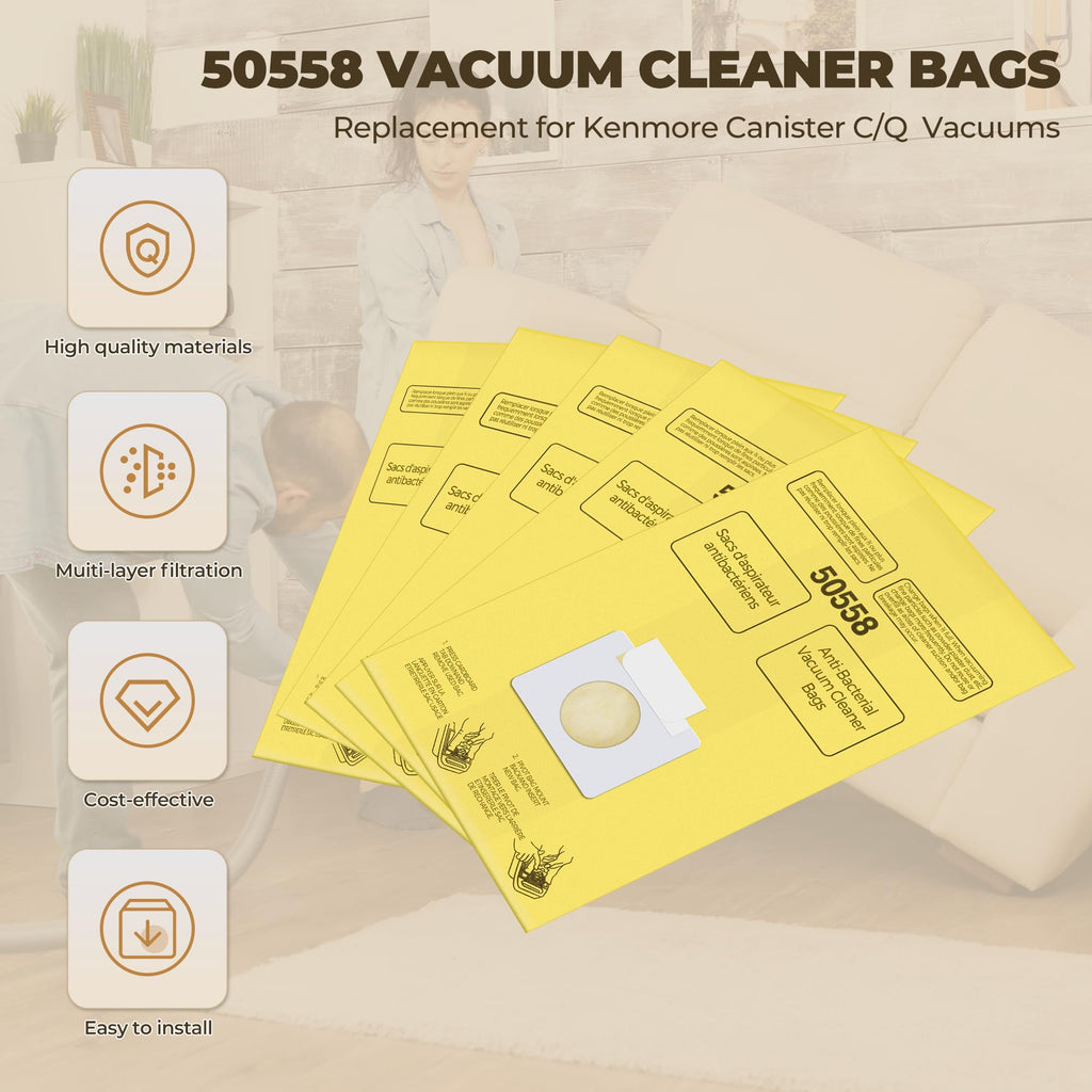 Vacuum Bags Replacement for Kenmore Canister Type C/Q W287