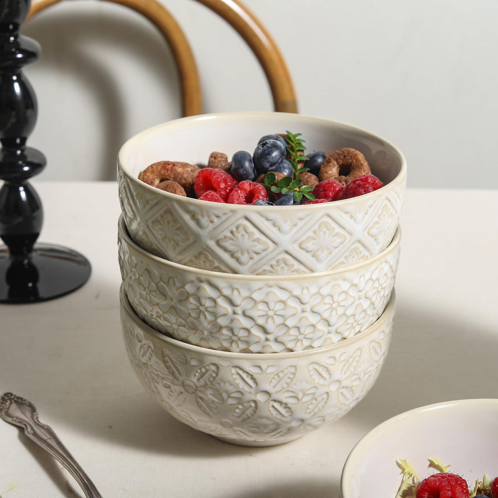26 Oz Ceramic Soup Bowls Set of 4, 6 inch Y432