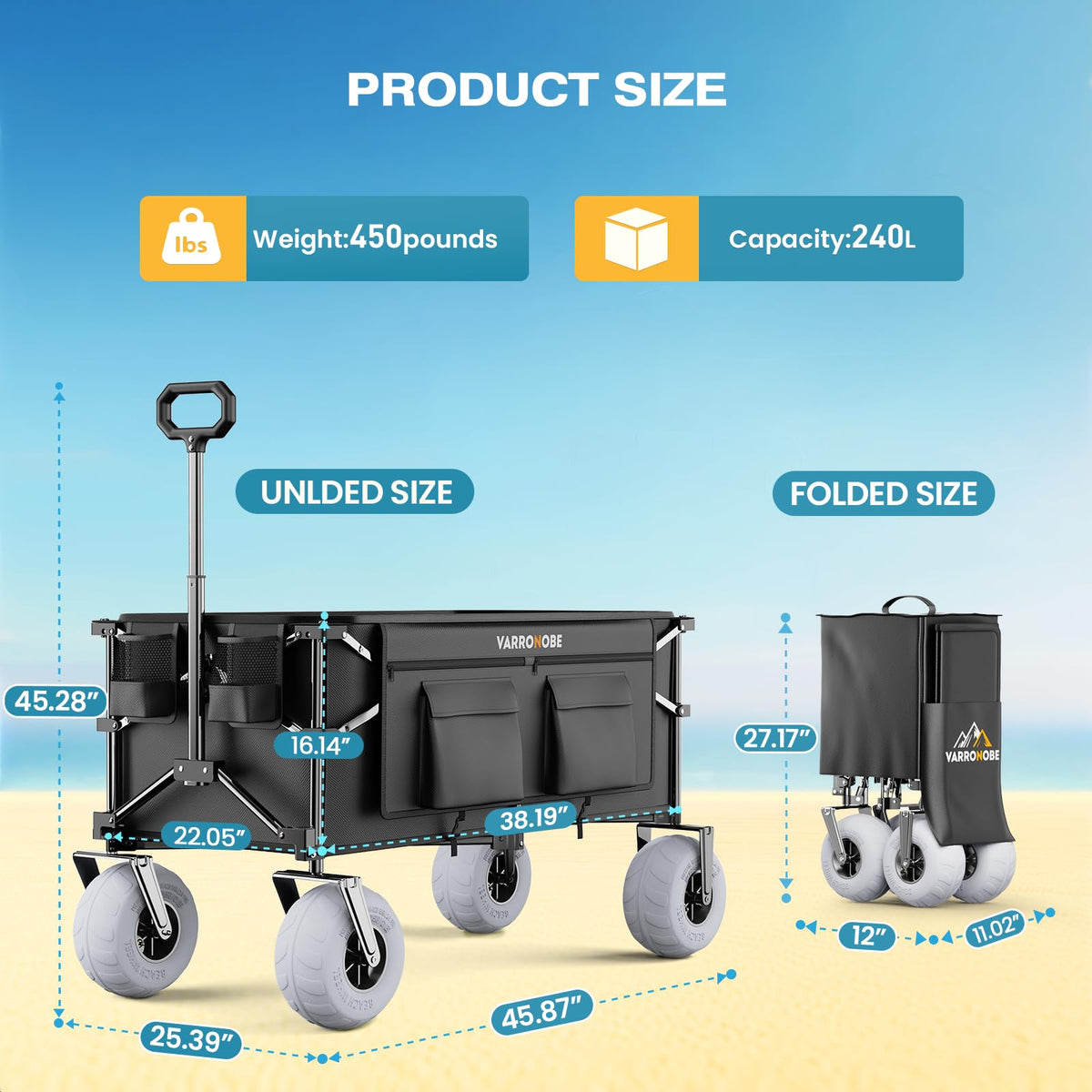 240L Beach Wagon with Balloon Wheels Y641050