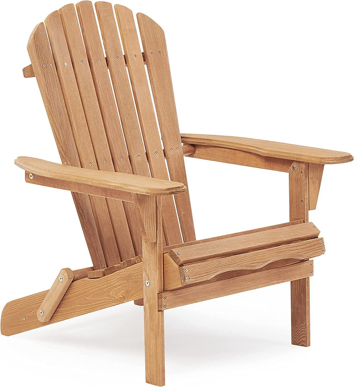 Folding Adirondack Chair Set of 2 Solid Cedar Wood O2401