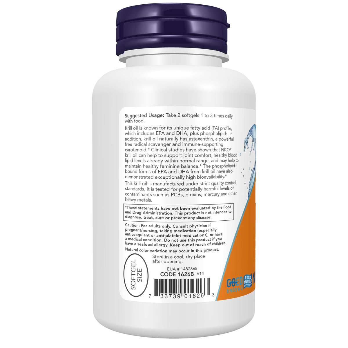Krill Oil 500 mg Omega-3 120 Softgels I6585