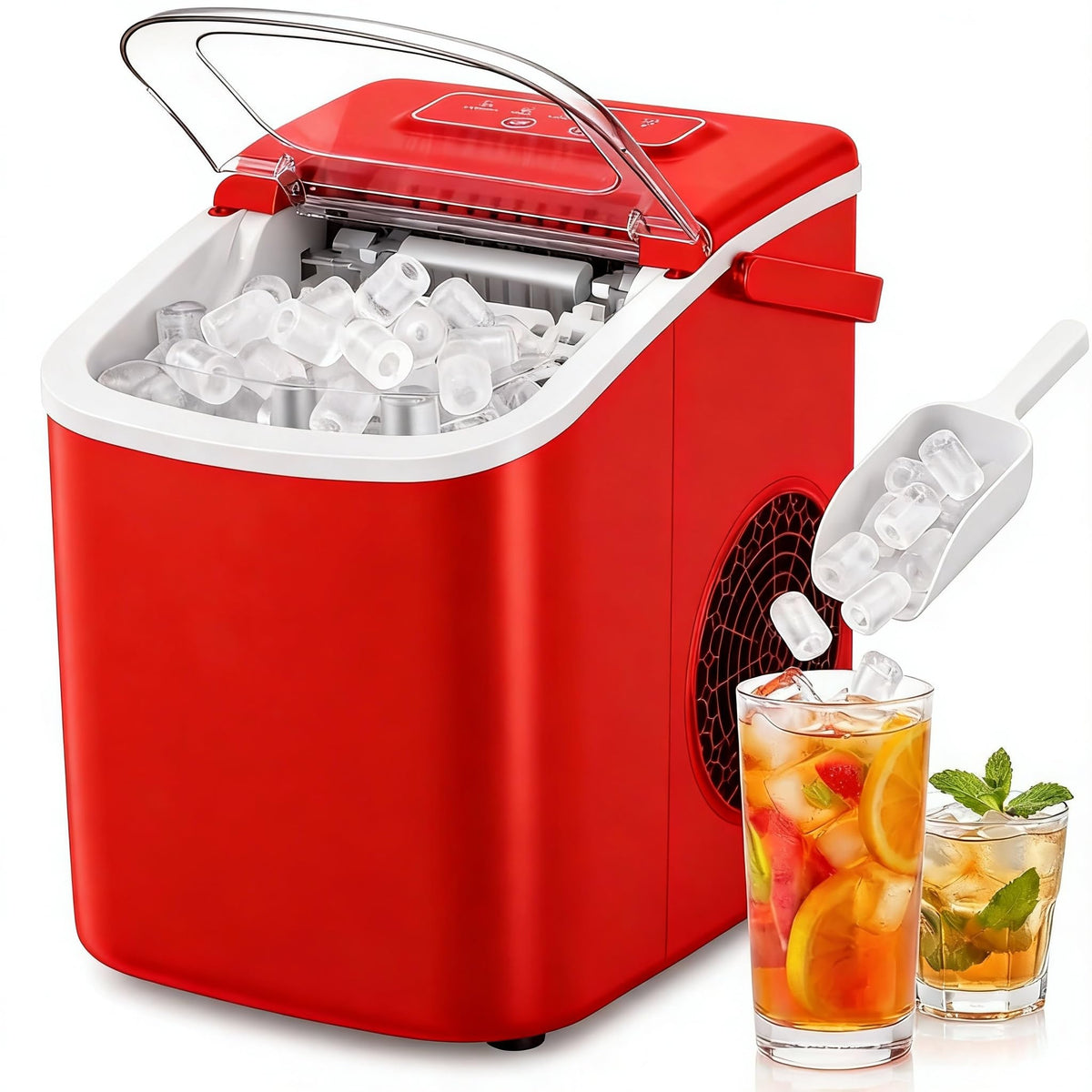 Portable Countertop Ice Maker with Self-Cleaning, 26lbs/24H A7638