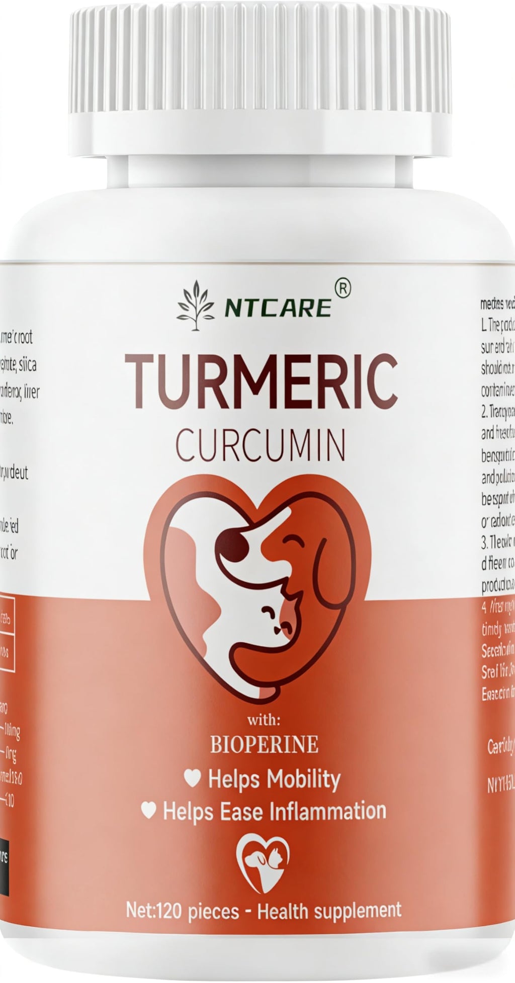 120 Chewable Tablets Turmeric Curcumin Dog Joint Support K3615
