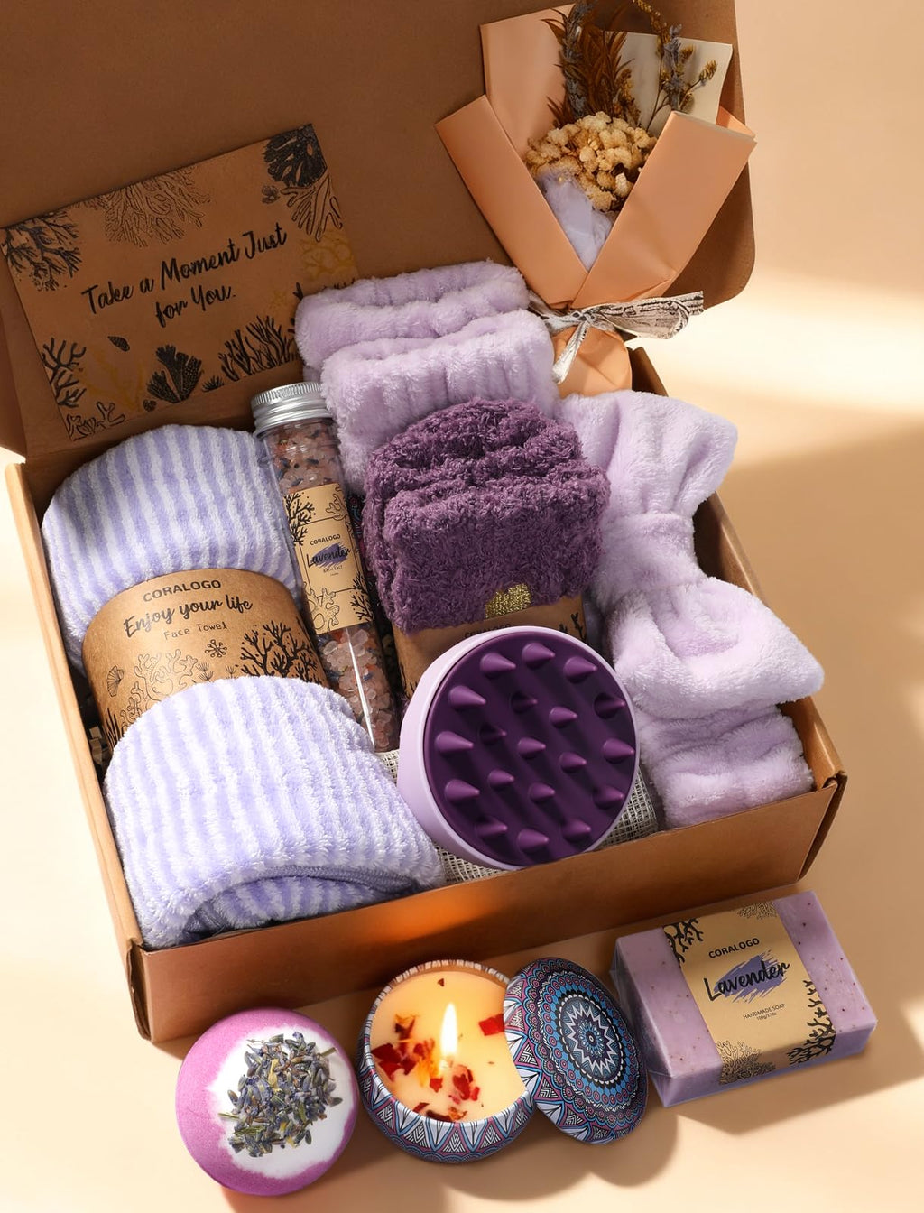 11pcs Lavender Spa Gift Baskets H3813