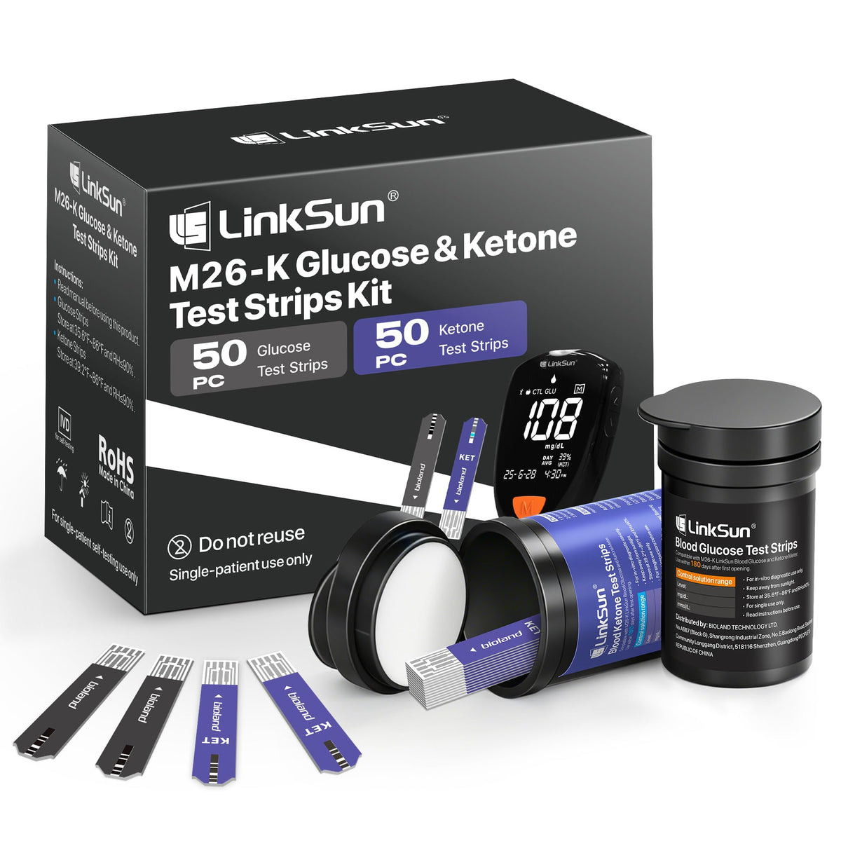 50 Glucose & 50 Ketone Strips Q58172