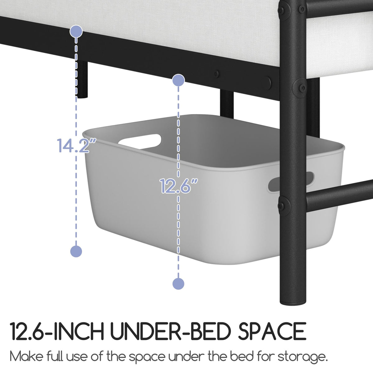 Queen Metal Platform Bed Frame E286