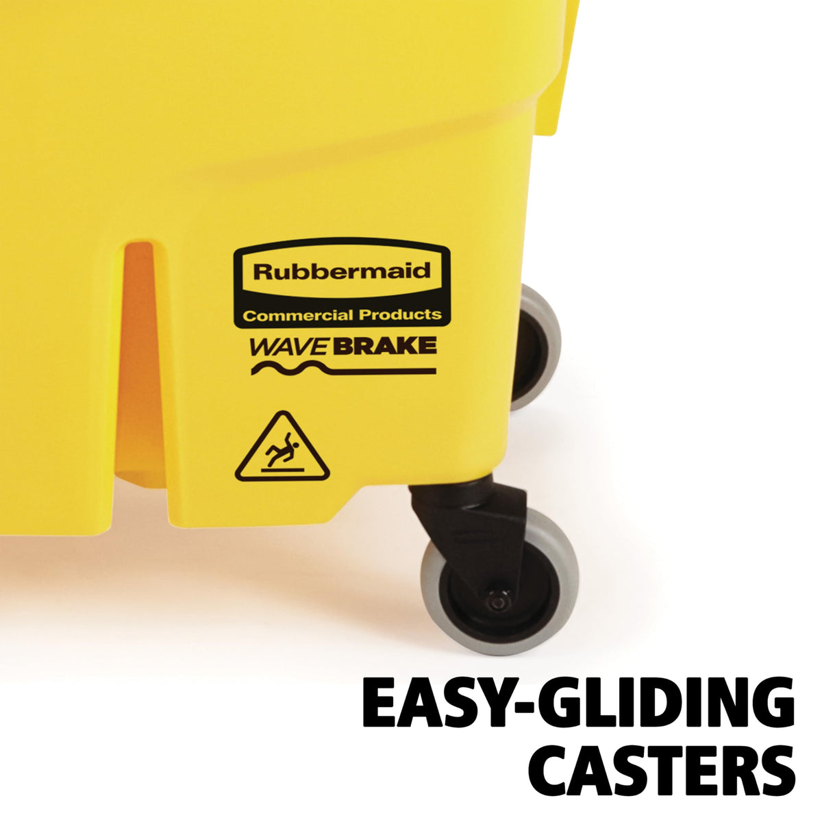 26 Qt. Side-Press Mop Bucket and Wringer Combo on Wheels, Yellow Y711