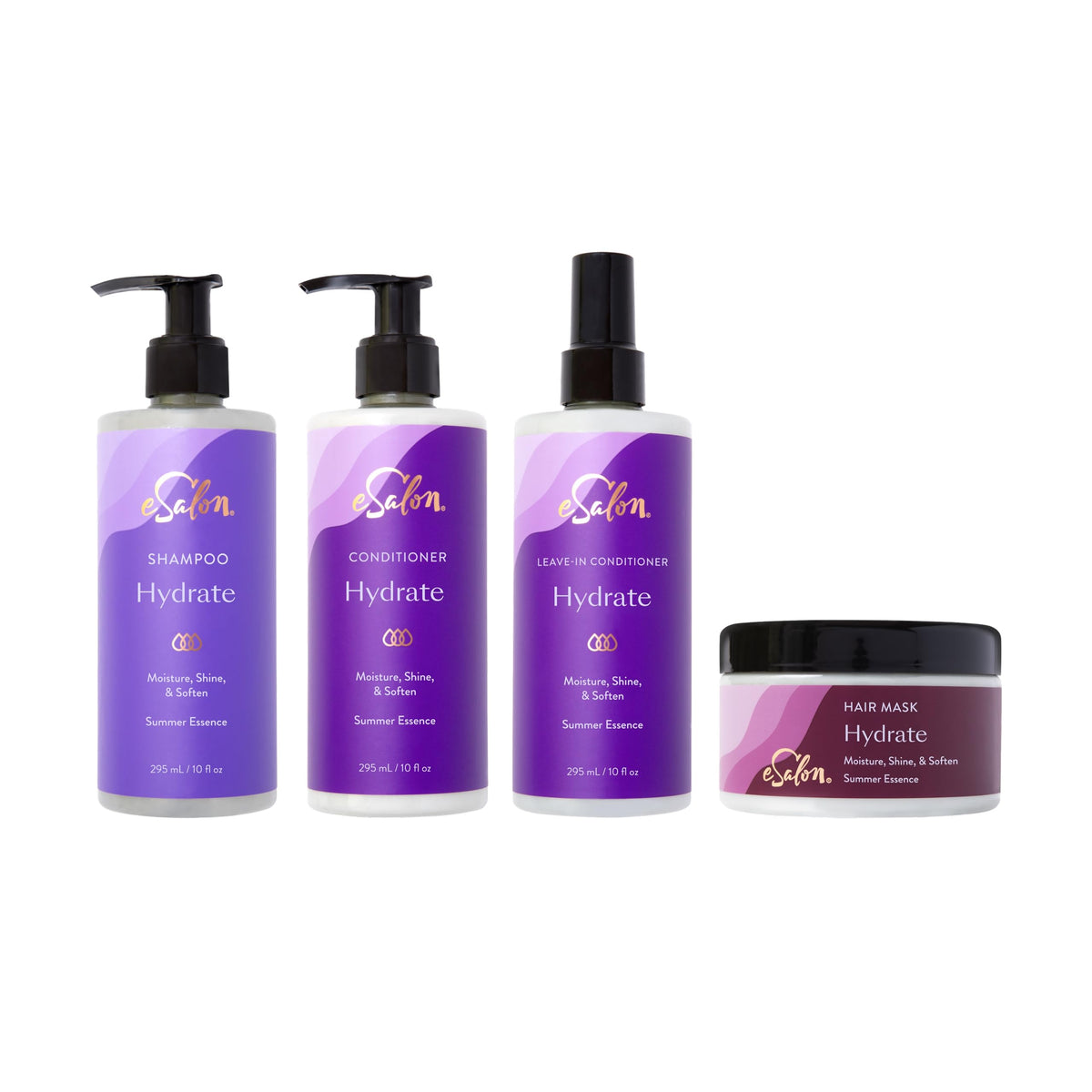 Hydrating Shampoo, Conditioner, Leave-In Conditioner & Hair Mask Bundle E105