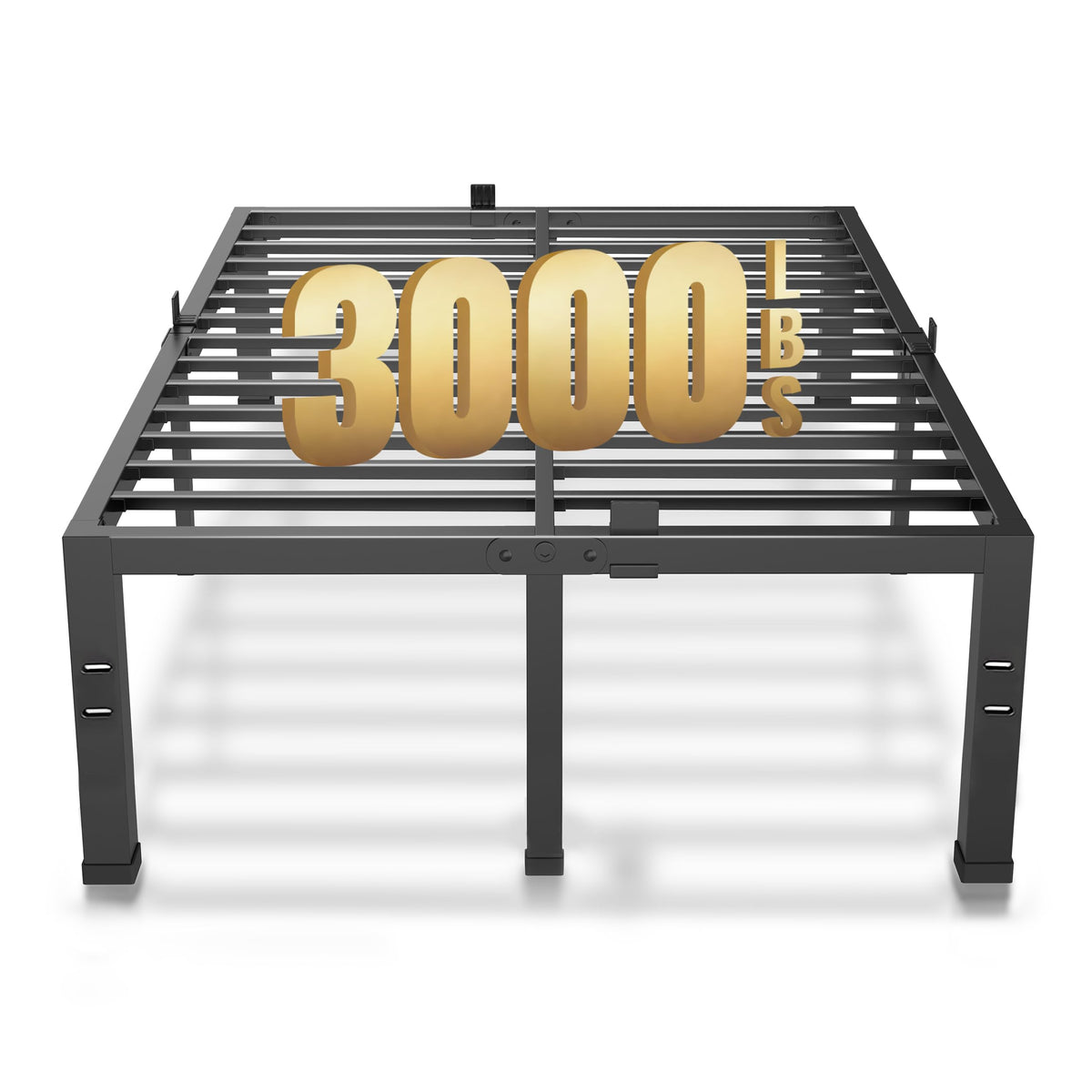 18 Inch King Size Black Metal Bed Frame X93199